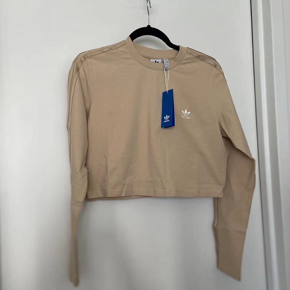 Adidas Loungewear Cropped Long Sleeve Tee Size XL